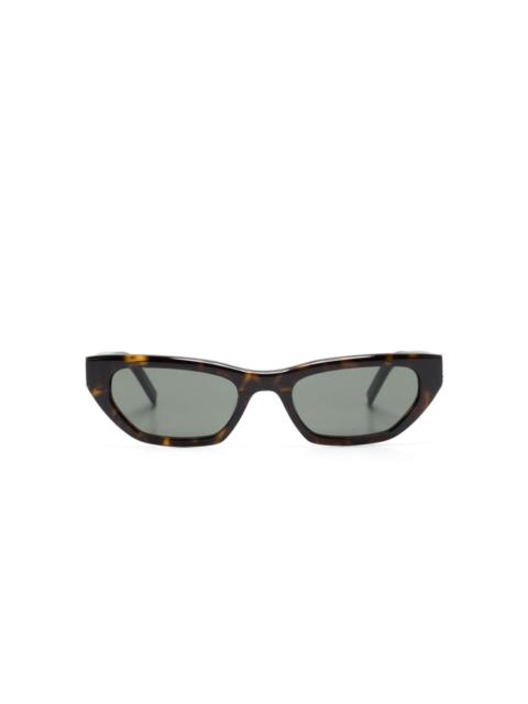 SAINT LAURENT tortoiseshell-effect cat-eye frame sunglasses
