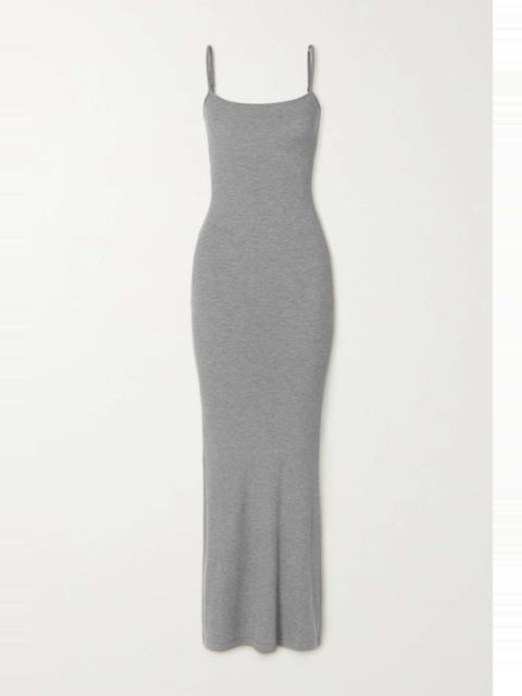 SKIMS Soft Lounge ribbed stretch-modal slip dress - Marble