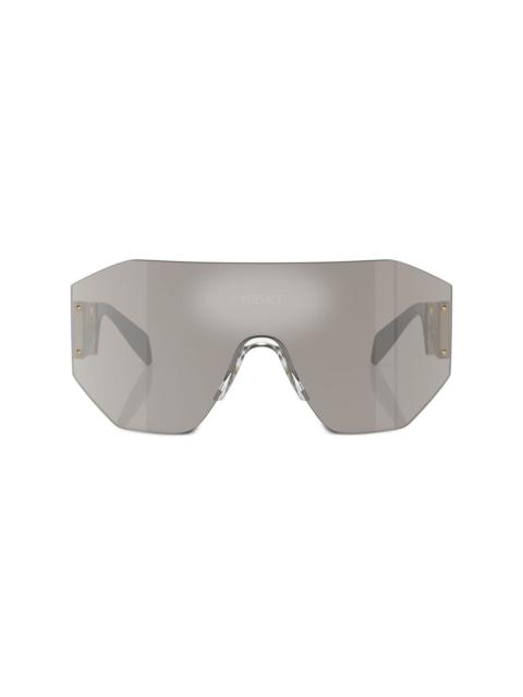 VERSACE oversized shield-frame sunglasses