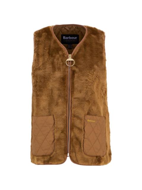 Barbour faux fur quilted gilet