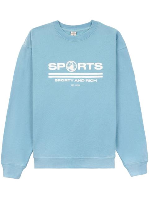 Sporty & Rich Sports logo-print sweatshirt