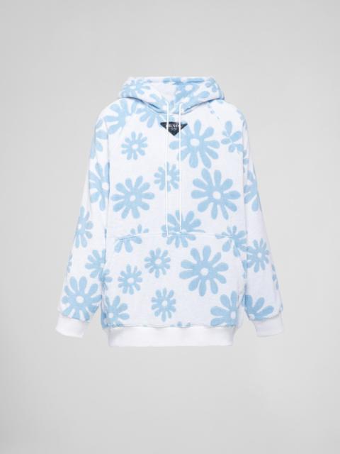 Jacquard terrycloth hoodie