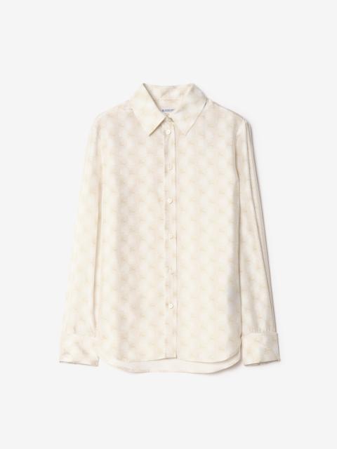 Burberry Regular Fit EKD Checkerboard Silk Shirt