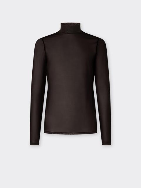 Ferrari Semi-transparent Tulle Turtleneck