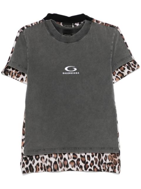 BALENCIAGA leopard-print T-shirt