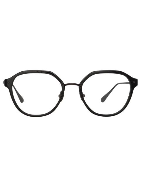 CACAO ANGULAR OPTICAL FRAMES IN BLACK AND NICKEL