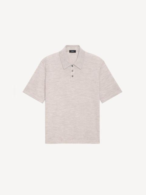 Theory Relaxed Polo Shirt in Regal Wool