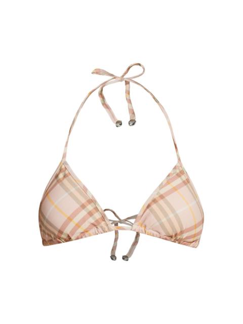 Burberry check pattern bikini top