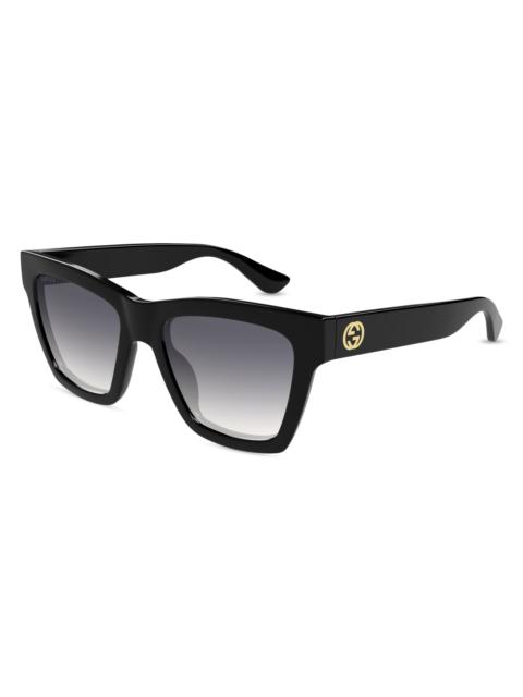 GUCCI Women's Minimal 54MM Cat-Eye Sunglasses - Gradient Grey Black