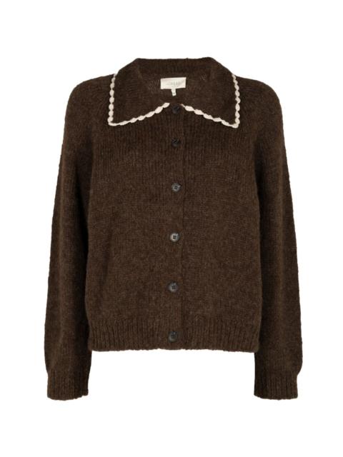 THE GREAT. crochet-trim collar cardigan
