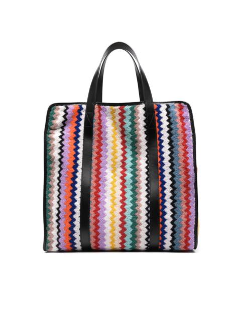 Missoni zigzag cotton tote bag