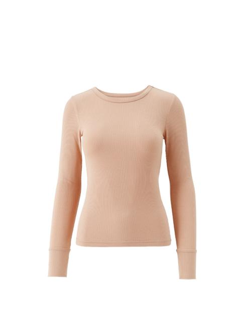 MELISSA ODABASH EXCLUSIVE CHARLIE LONG SLEEVE TAN TOP