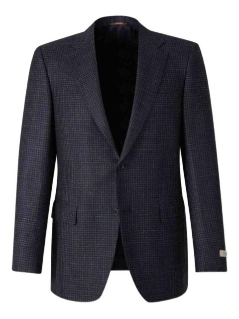 Canali checked single-breasted blazer