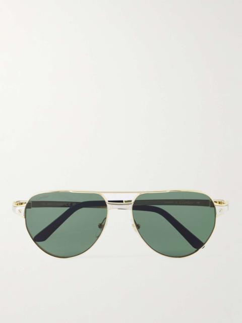 Cartier Aviator-Style Gold-Tone Sunglasses