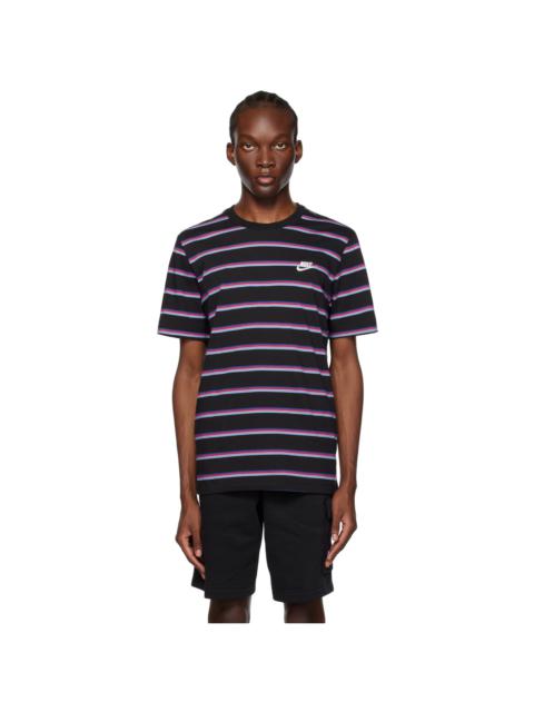 Nike Black Striped T-Shirt