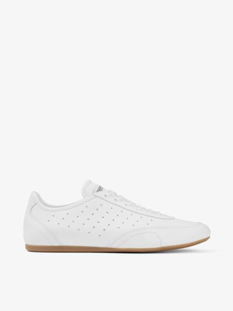 JIMMY CHOO Sunny F White and Gum Leather Mix Low Top Trainers