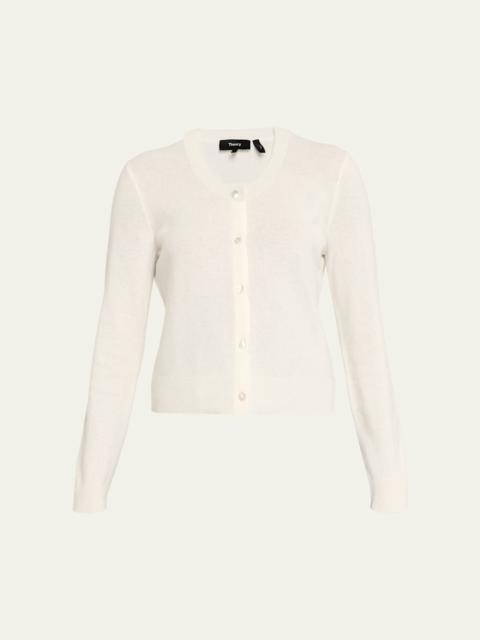 Theory Cashmere Cropped Cardigan Sweater