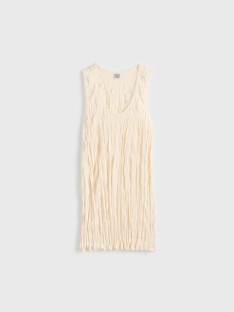 TOTEME Crinkled knit tank pale apricot