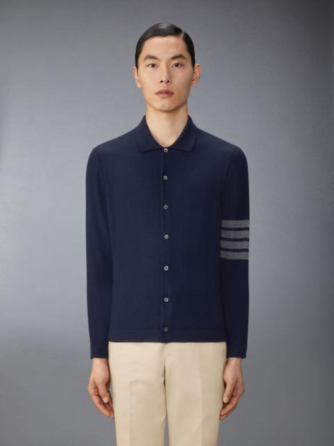 Thom Browne Cashmere Jersey Stitch 4-Bar Shirt
