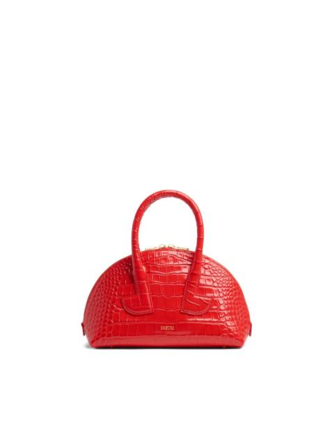 PATOU Le Patou Bowling crocodile-embossed half-moon bag