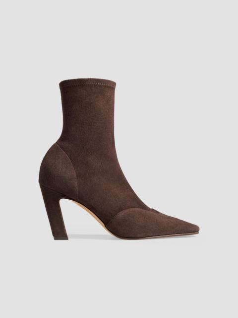 KHAITE Women's Nevada 85MM Stretch Suede Ankle Boots - Ebano