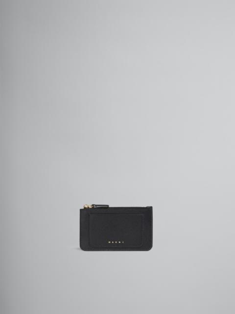 Marni BLACK SAFFIANO LEATHER CARD CASE