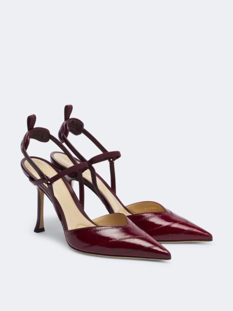 FENDI Very Colibri leather slingback pumps