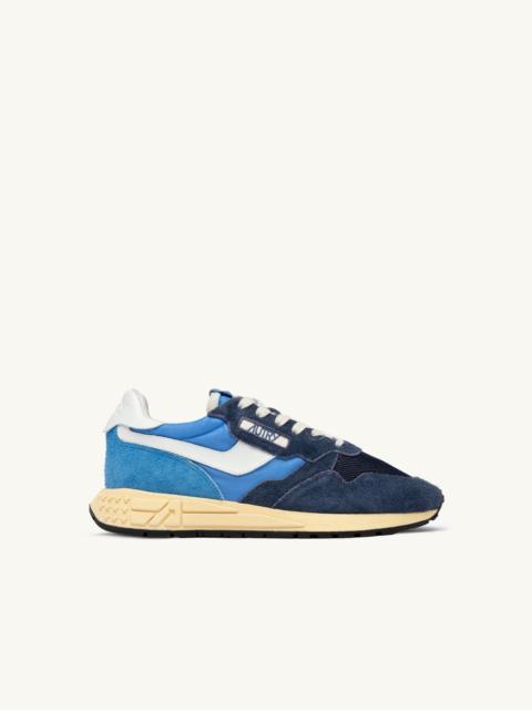 AUTRY REELWIND LOW SNEAKERS IN BLUETTE AND DIGITAL BLUE NYLON AND SUEDE
