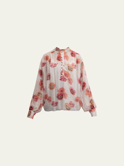 rag & bone Carla Floral Long-Sleeve Blouse