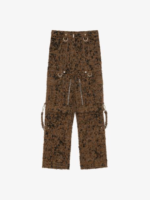 Givenchy TWO IN ONE DETACHABLE PANTS IN DESTROYED CHECKS WITH SUSPENDERS