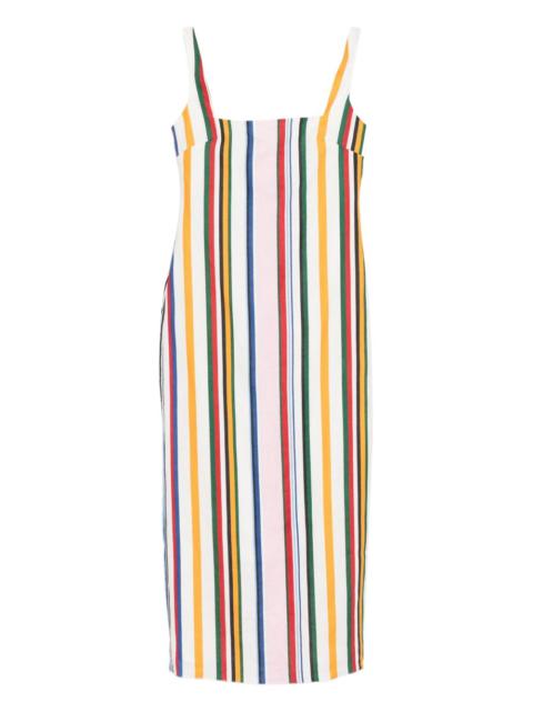 CALA de la CRUZ Amaranta square-neck striped midi dress