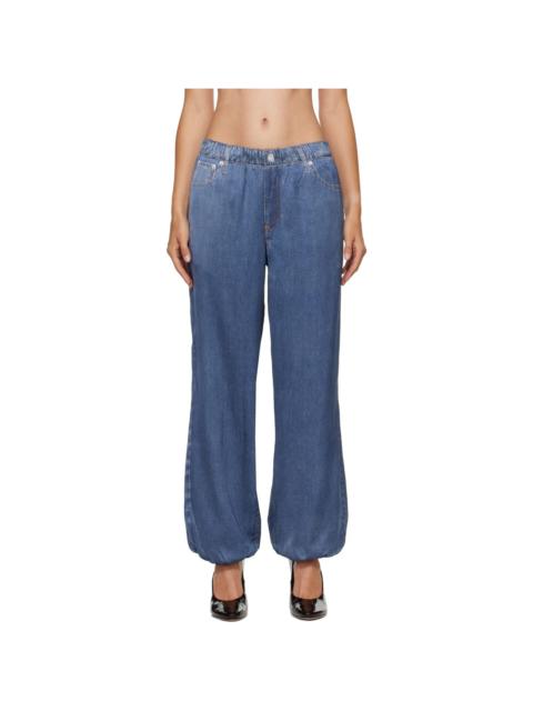 rag & bone Blue Miramar Satin Bubble Lounge Pants