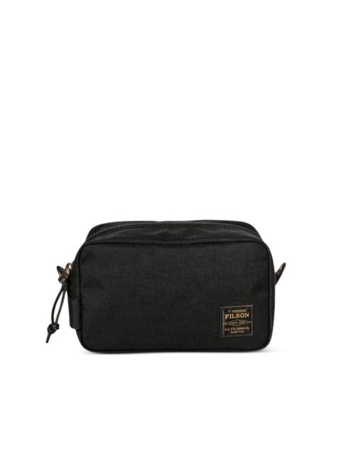 FILSON logo-patch zip-around pouch