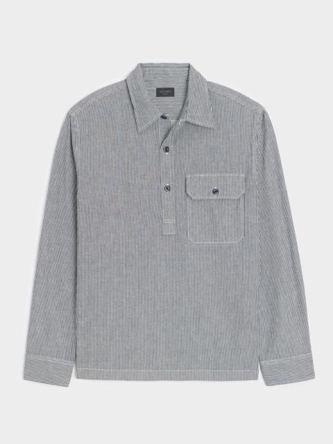 TODD SNYDER Hickory Stripe Mariner Shirt
