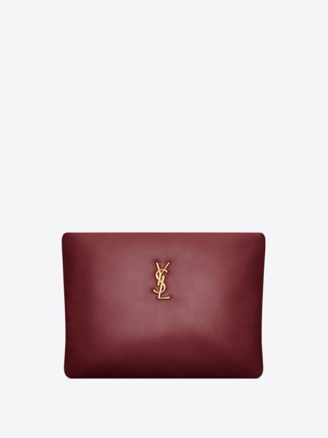 SAINT LAURENT calypso large pouch in lambskin