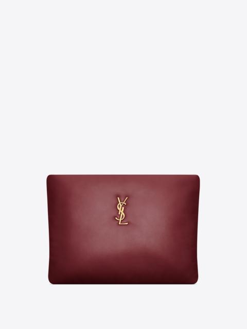 SAINT LAURENT calypso large pouch in lambskin