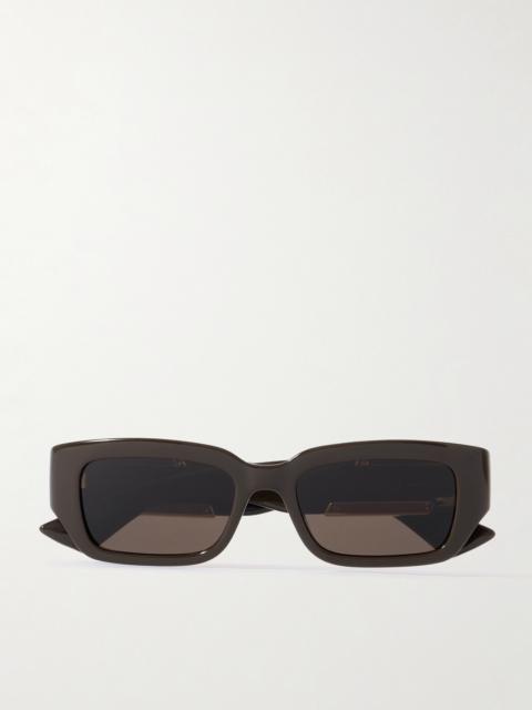 Bottega Veneta Rectangle-Frame Acetate and Gold-Tone Sunglasses