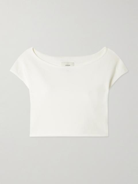 Loulou de Saison Polly Cropped Knitted T-shirt