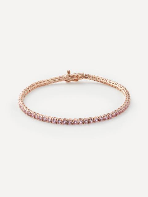 ROXANNE FIRST 14ct Rose Gold Pink Sapphire Tennis Bracelet