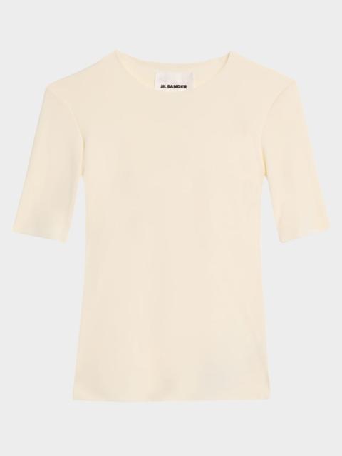 Jil Sander Elbow-Sleeve Slim Top