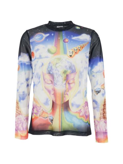 CASABLANCA mesh printed sweatshirt