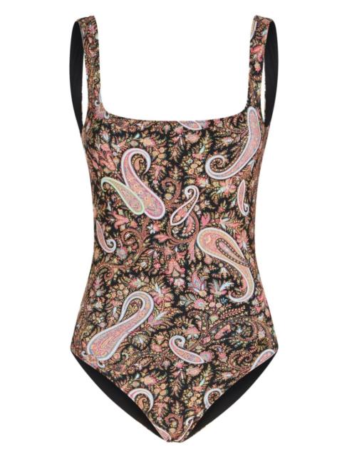 Etro paisley-print square-neck swimsuit