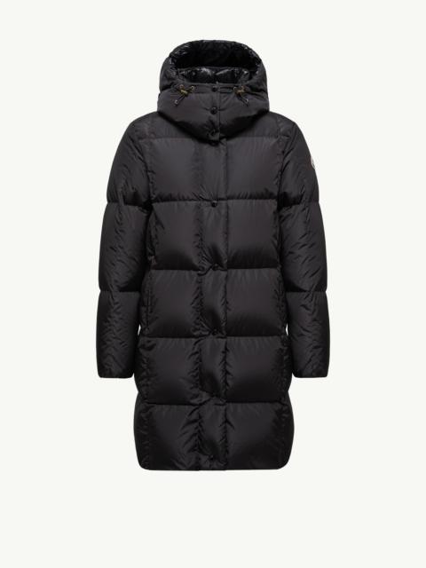 Moncler Litte Square-Quilted Hooded Long Down Jacket