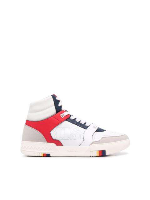 high-top panelled sneakers