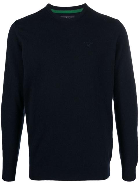 Barbour logo-embroidered wool sweater