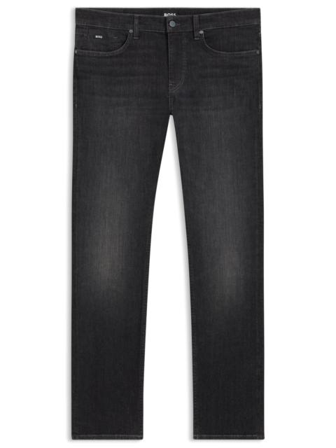 BOSS SLIM-FIT JEANS IN BLACK STRETCH DENIM