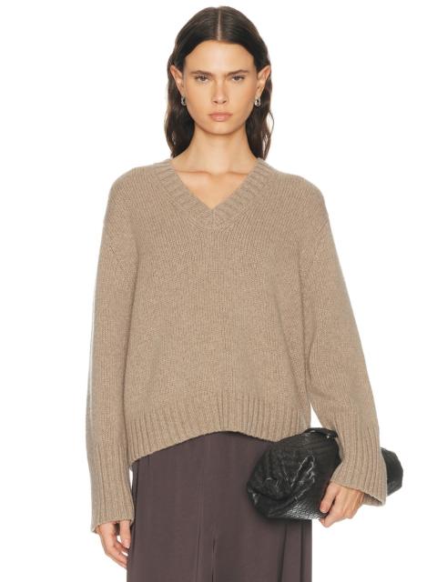 Jenni Kayne Cropped Cashmere Jet V-neck Sweater