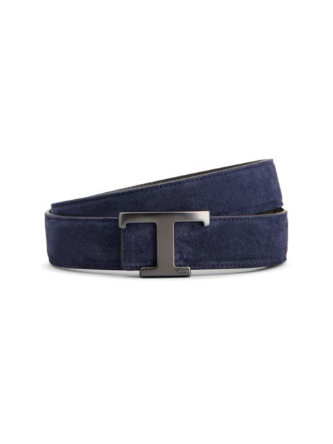 New T leather reversible belt