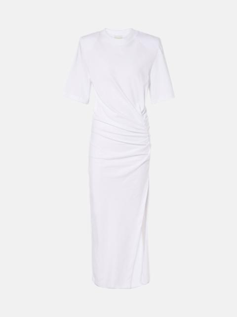 Lexia gathered cotton midi dress