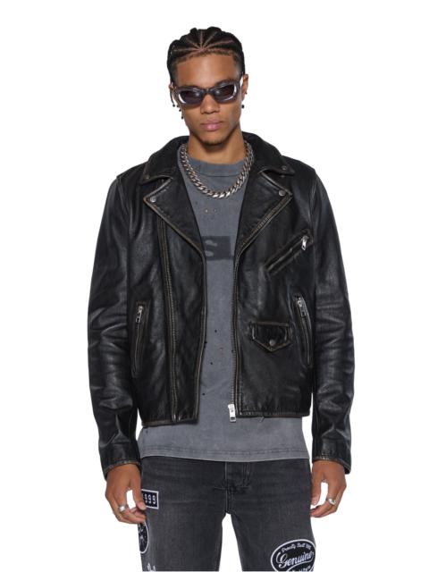 Ksubi SOTT CAPITOL LEATHER JACKET BLACK